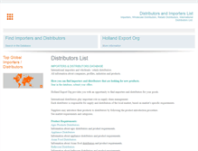 Tablet Screenshot of distributors.hollandexport.org